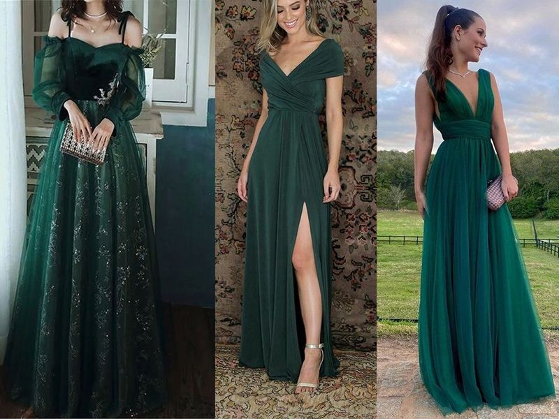 Sưu tầm những mẫu váy đầm màu xanh đẹp nhất 😍 Dress Collection - YouTube