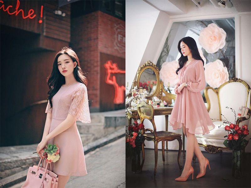 Chân váy xòe hồng phấn thiết kế Elise FS2202110BKWOPK - Chân váy |  ThờiTrangNữ.vn