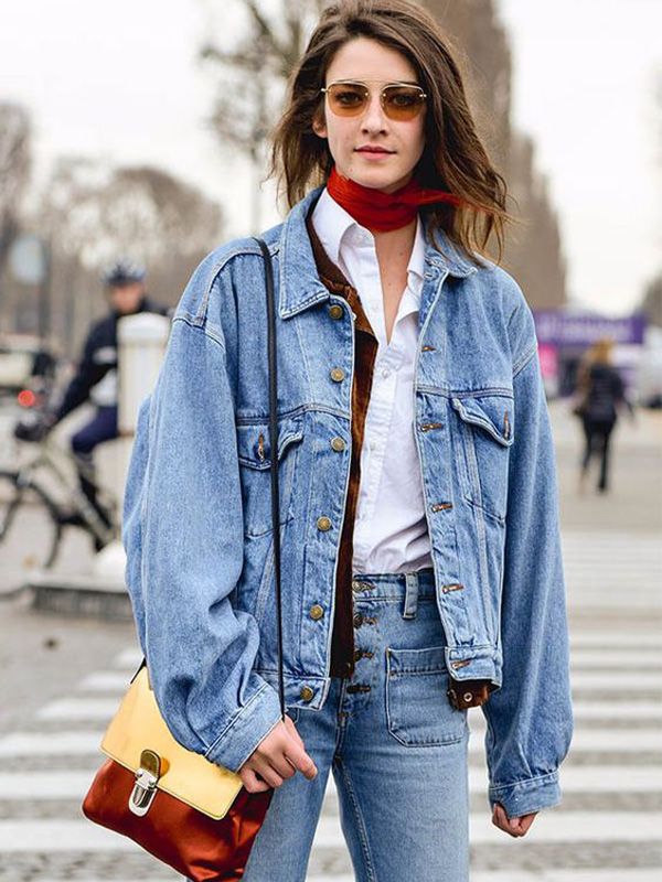 Áo jean jacket và quần jeans dài