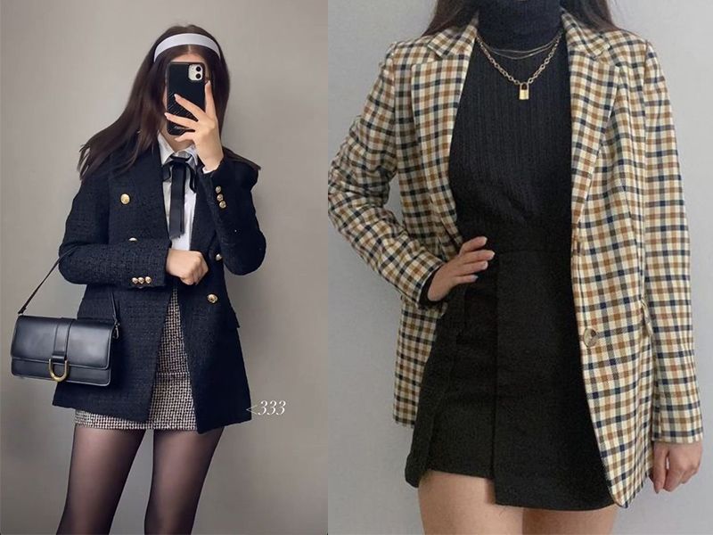 Áo blazer dáng ôm cho nàng công sở  thanh lịch