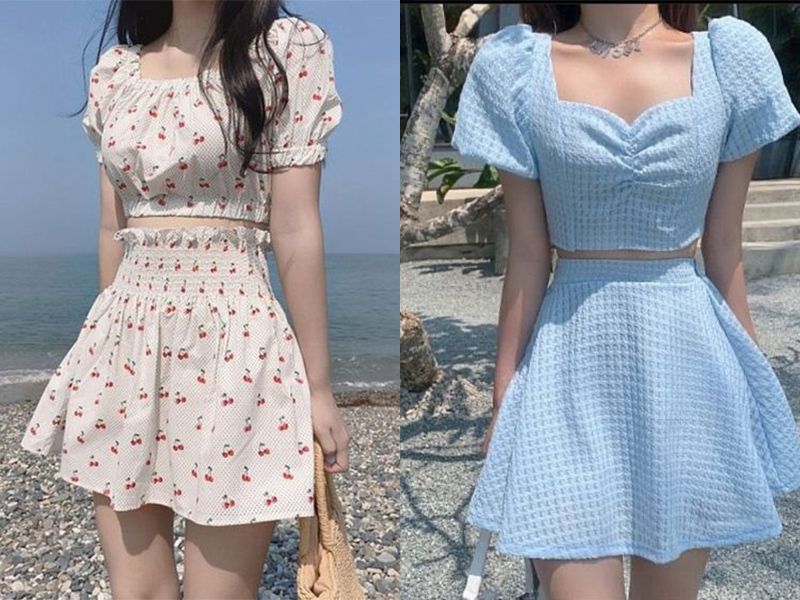 Set Croptop Váy Hoa Bồng Bst Mùa Hè giá rẻ nhất tháng 2/2024