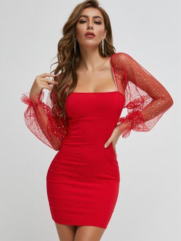 Váy dạ hội đỏ bẹt vai ôm body tôn dáng - D579 - AloraShop21