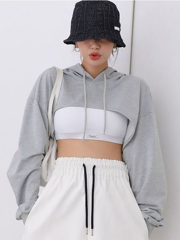 Áo hoodie dáng croptop