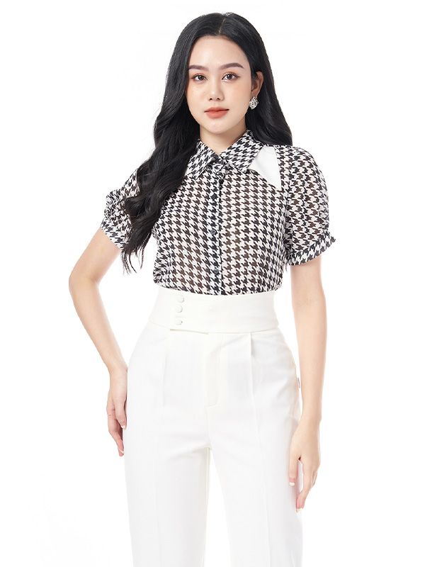 Áo blouse kẻ sọc