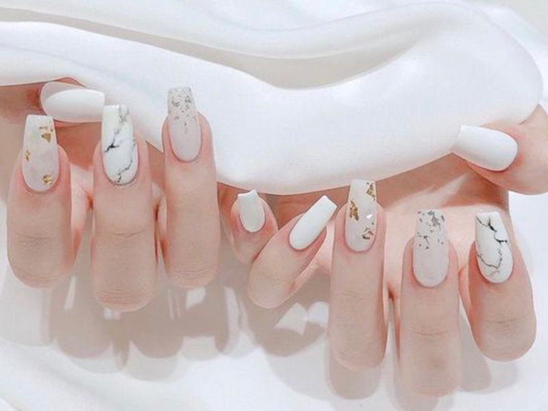 Vân đá cẩm thạch kỳ công cho bộ nail