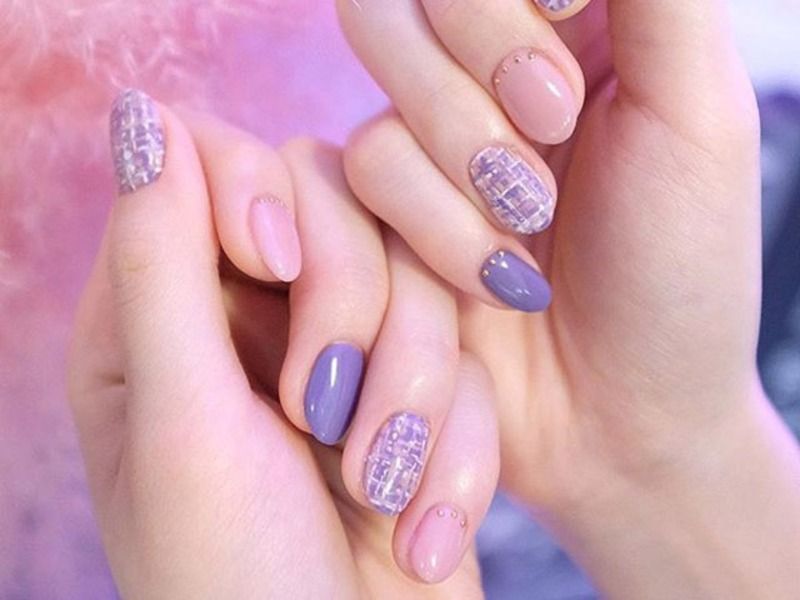 Phụ kiện acrylic nails tím