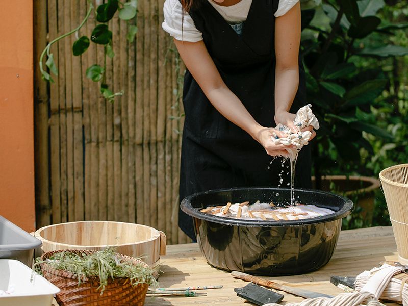 Giặt vải bamboo bằng tay