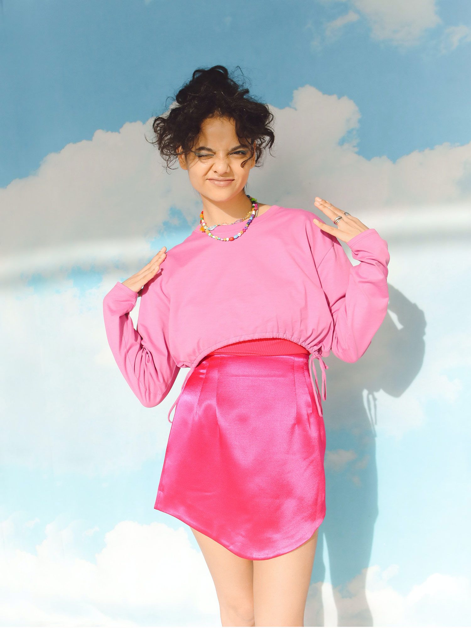 Váy với chân váy xoè - Màu hồng phấn/Kể chuyện - Kids | H&M VN