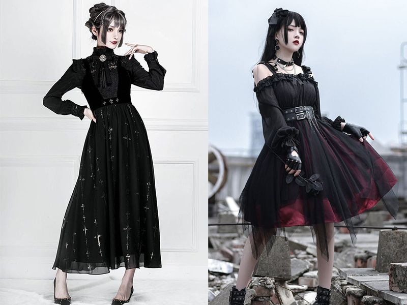 Thời trang Gothic là sự kết hợp giữa cách trang điểm đặc trưng và trang phục ma mị