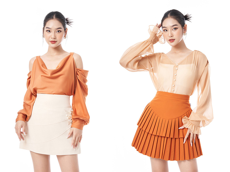 Phối áo croptop hoặc áo hai dây với sơ mi khoác ngoài