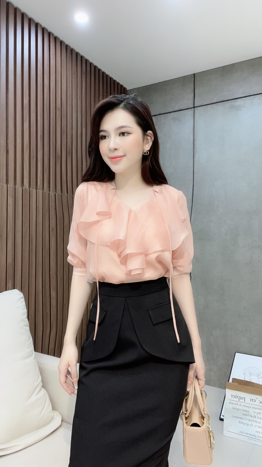Váy đầm họa tiết hoa mầu hồng pastel chất liệu vải tơ cao cấp. | Shopee  Việt Nam