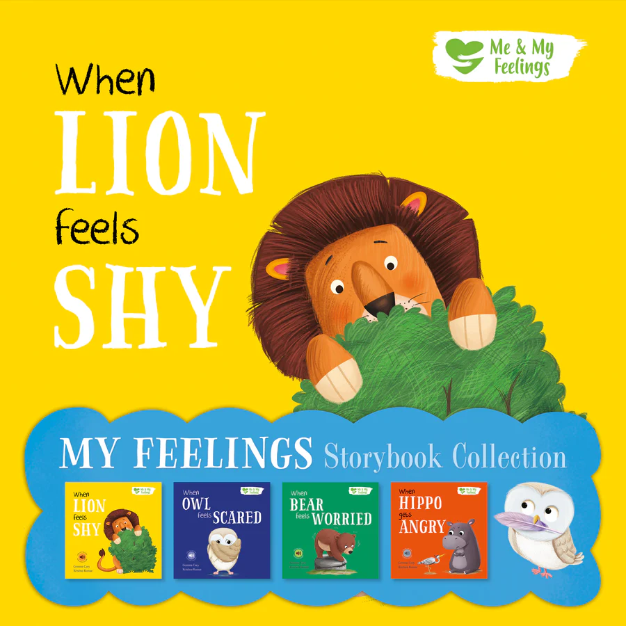 PACK OF 4 PAPERBACK STORY BOOKS - ME AND MY FEELINGS (LION/OWL/BEAR/HIPPO)
