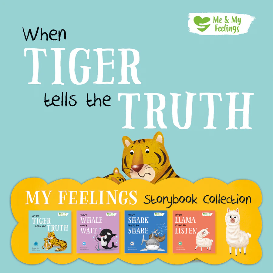 PACK OF 4 PAPERBACK STORY BOOKS - ME AND MY FEELINGS (TIGER/WHALE/SHARK/LLAMA)