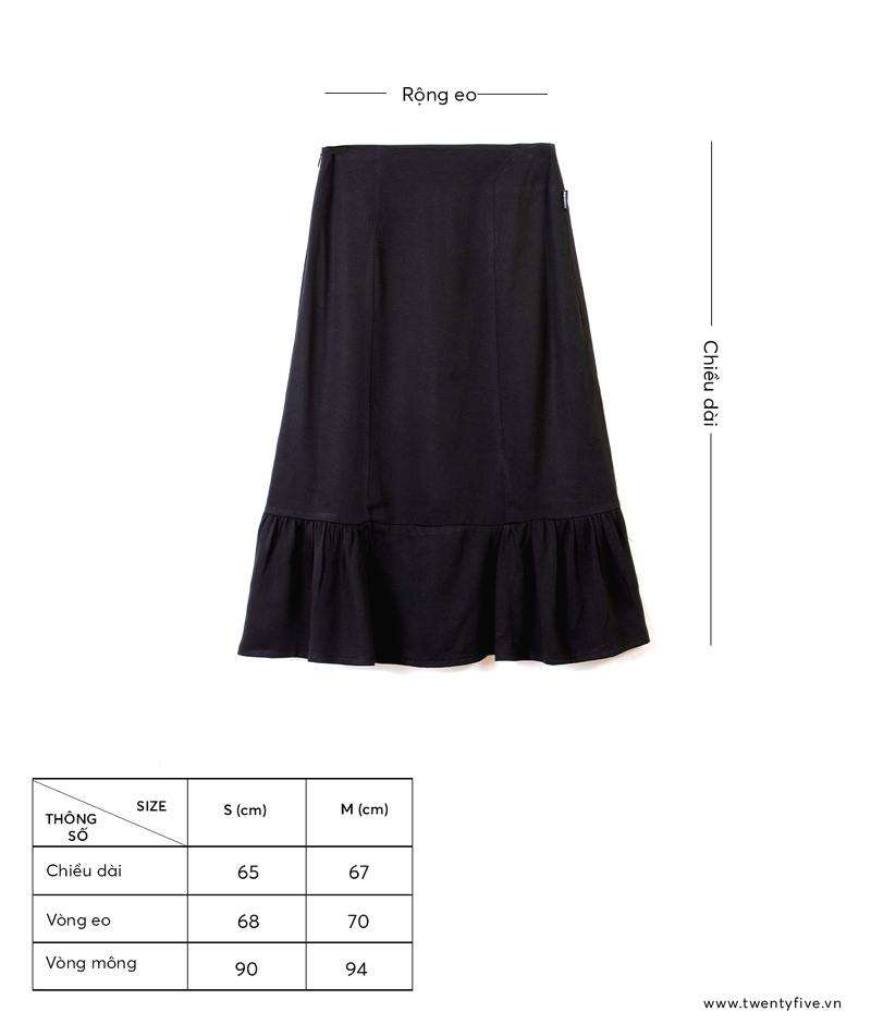 Chân váy xòe dài màu hồng lưng cao CV05-23 | Thời trang công sở K&K Fashion