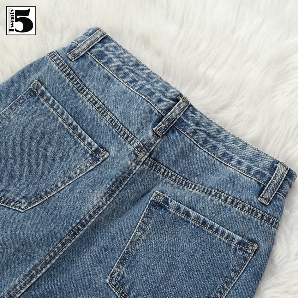 Bỏ sỉ quần váy jean 2 màu tà rách cá tính - ANN.COM.VN