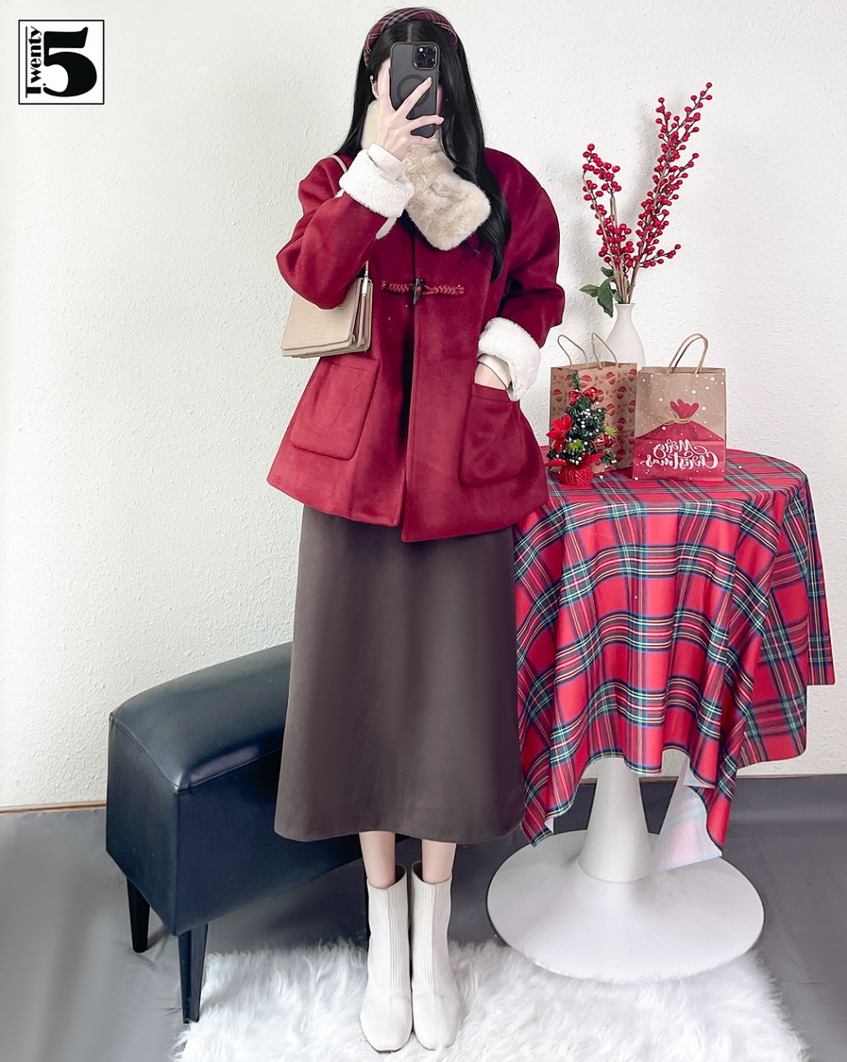 Đầm váy thời trang nữ mặc đi chơi Tết chất Nhung cúp ngực cột nơ váy xoè chữ  A màu đỏ kèm áo khoác len ren tay dài y mẫu | Lazada.vn
