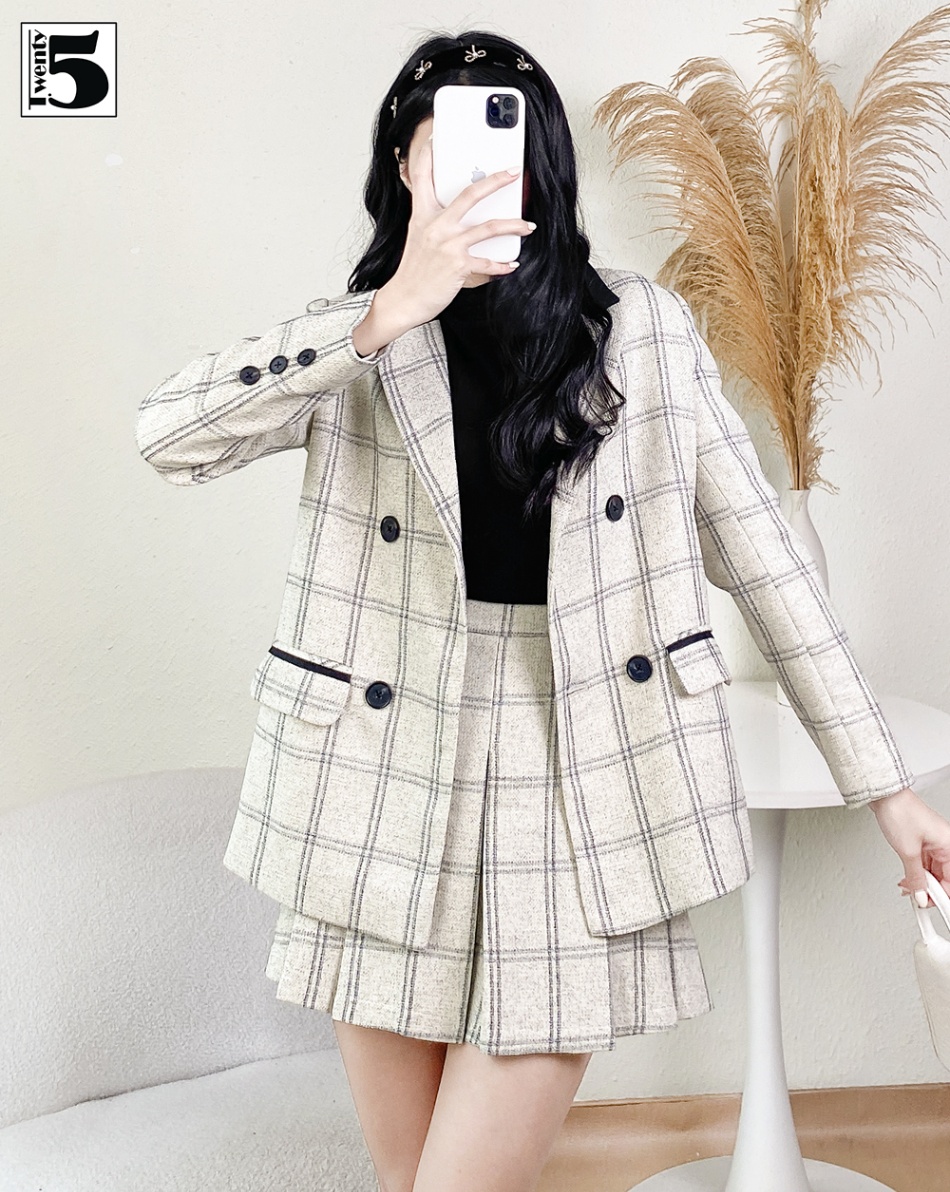 Lịch sử giá Sét áo blazer + chân váy nâu Tây form đứng cực xinh cập nhật  3/2024 - Mua Thông Minh