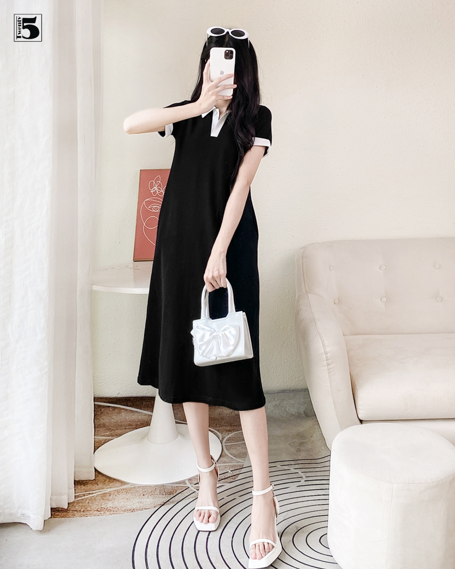 Đầm thun ngắn tay DQ40-325-02