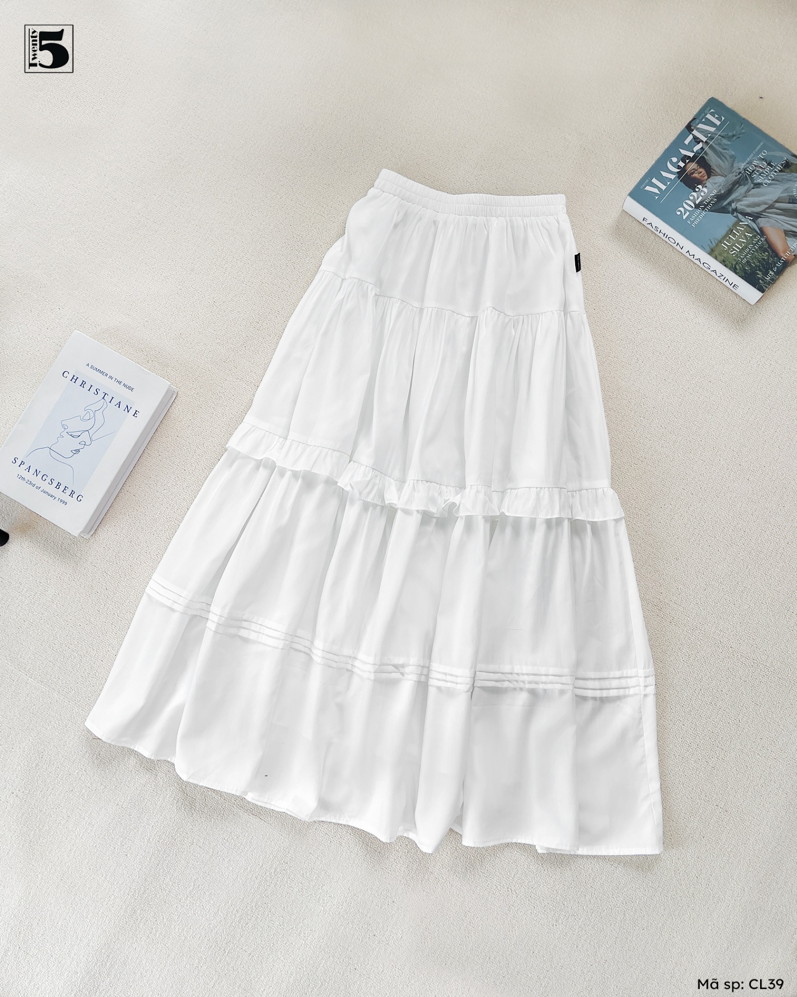 Chân váy dài vải CL39-369
