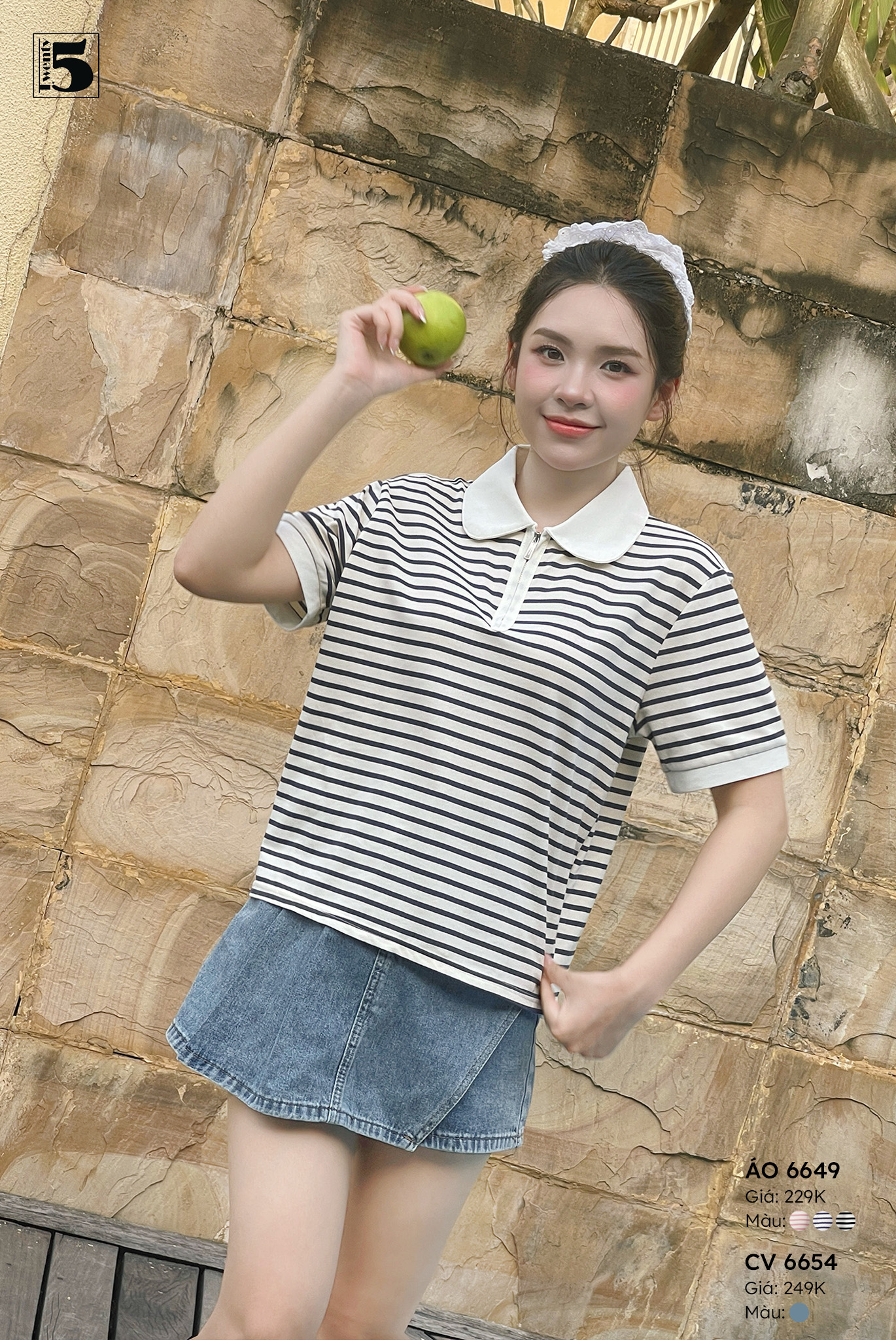 Quần short jeans 6654-249 phong cách trẻ trung hiện đại