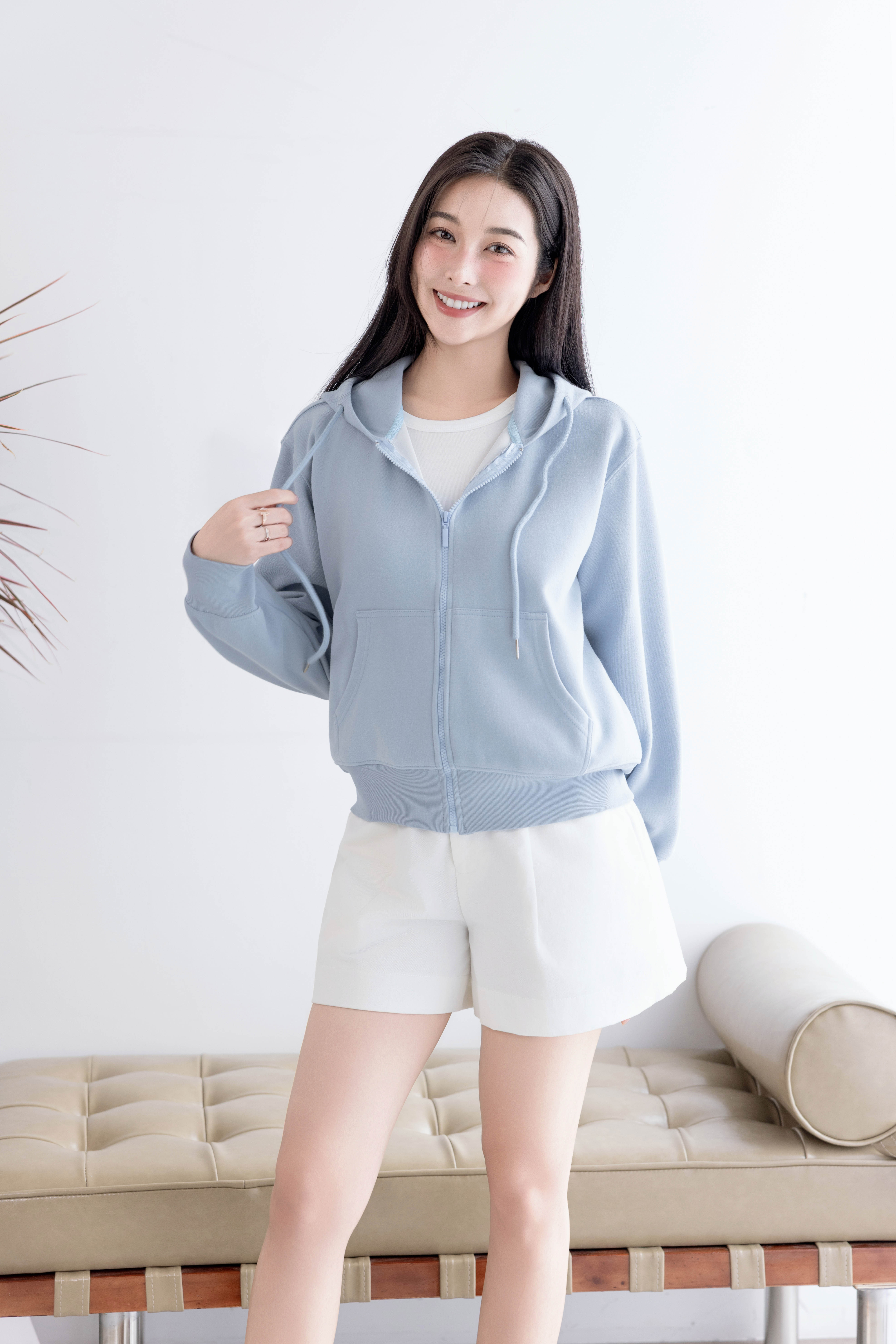 Áo khoác DORA HOODIE ZIP BLUE