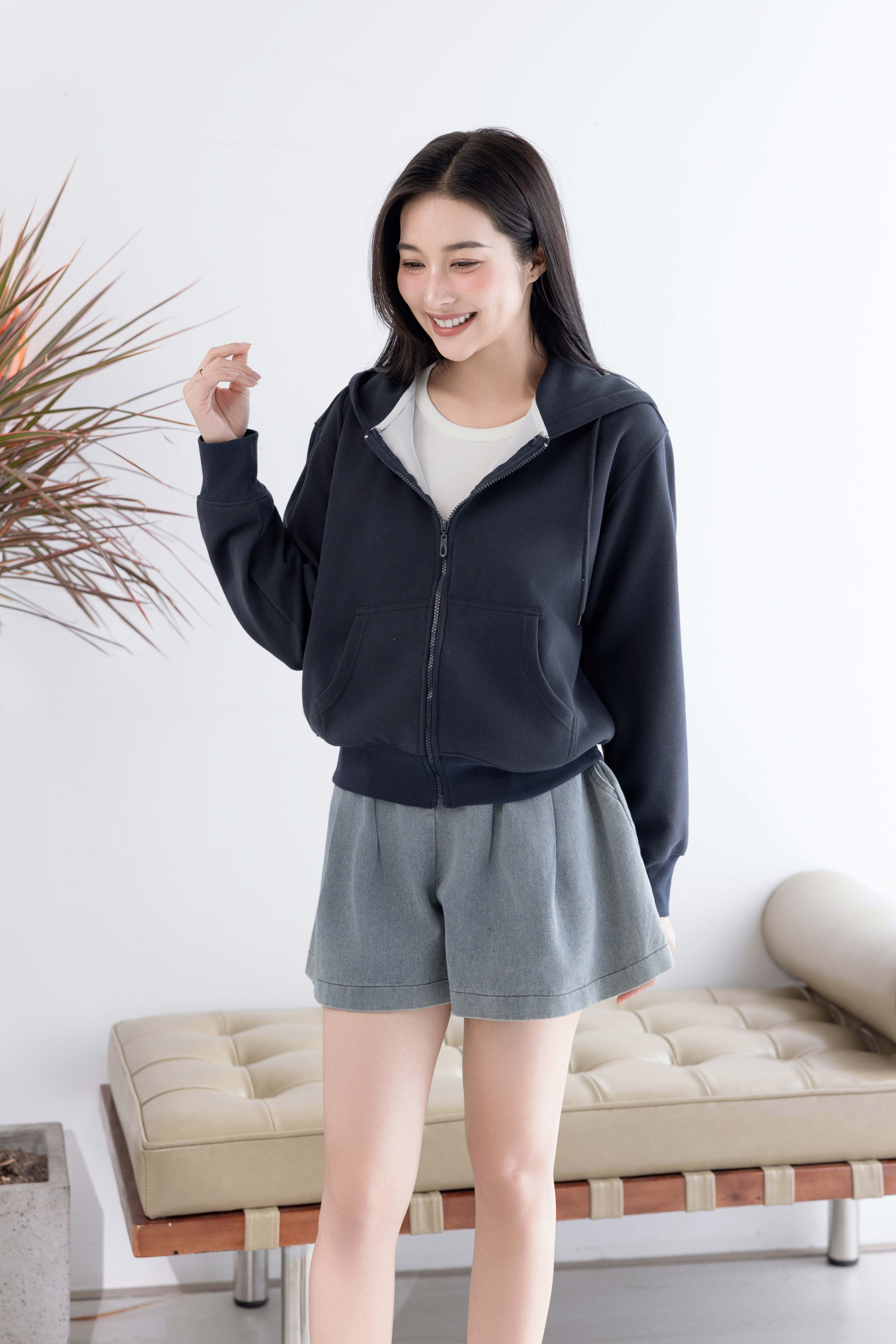 Áo khoác DORA HOODIE ZIP NAVY
