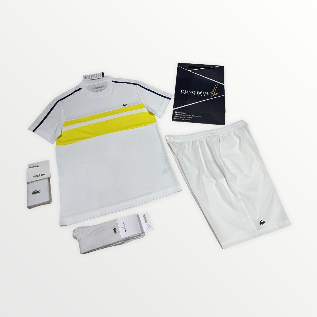 Bộ Quần Áo Lacoste SPORT x Daniil Medvedev Striped White