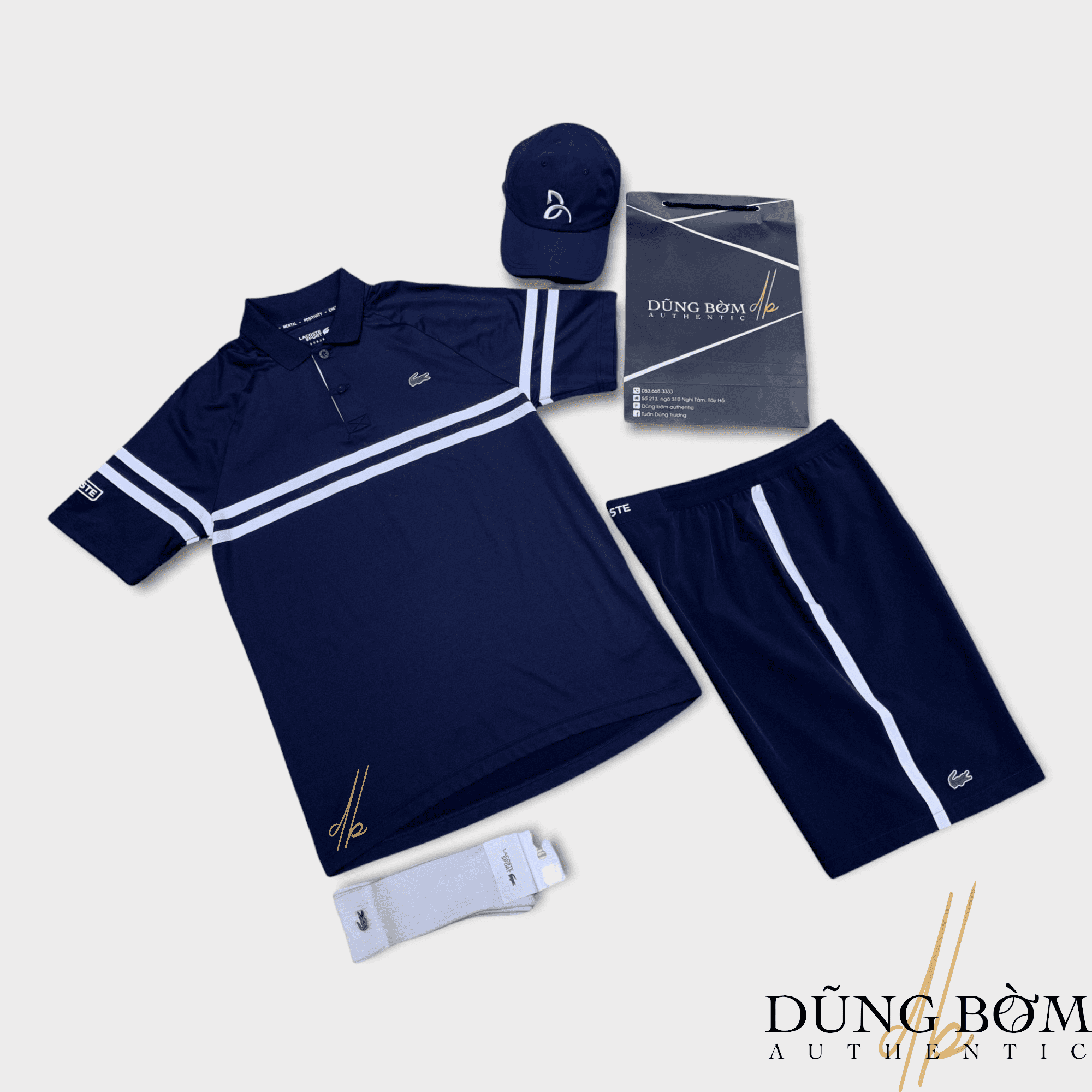 Bộ Quần Áo Lacoste SPORT x Novak Djokovic Navy SS2021