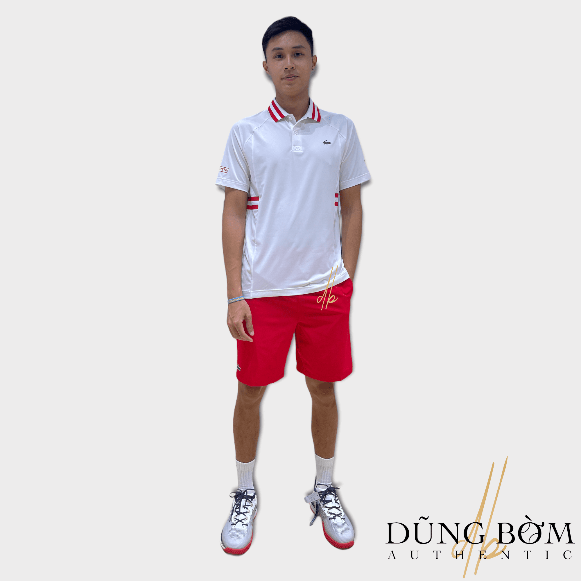 Bộ Quần Áo Thi Đấu Novak Djokovic White - Red