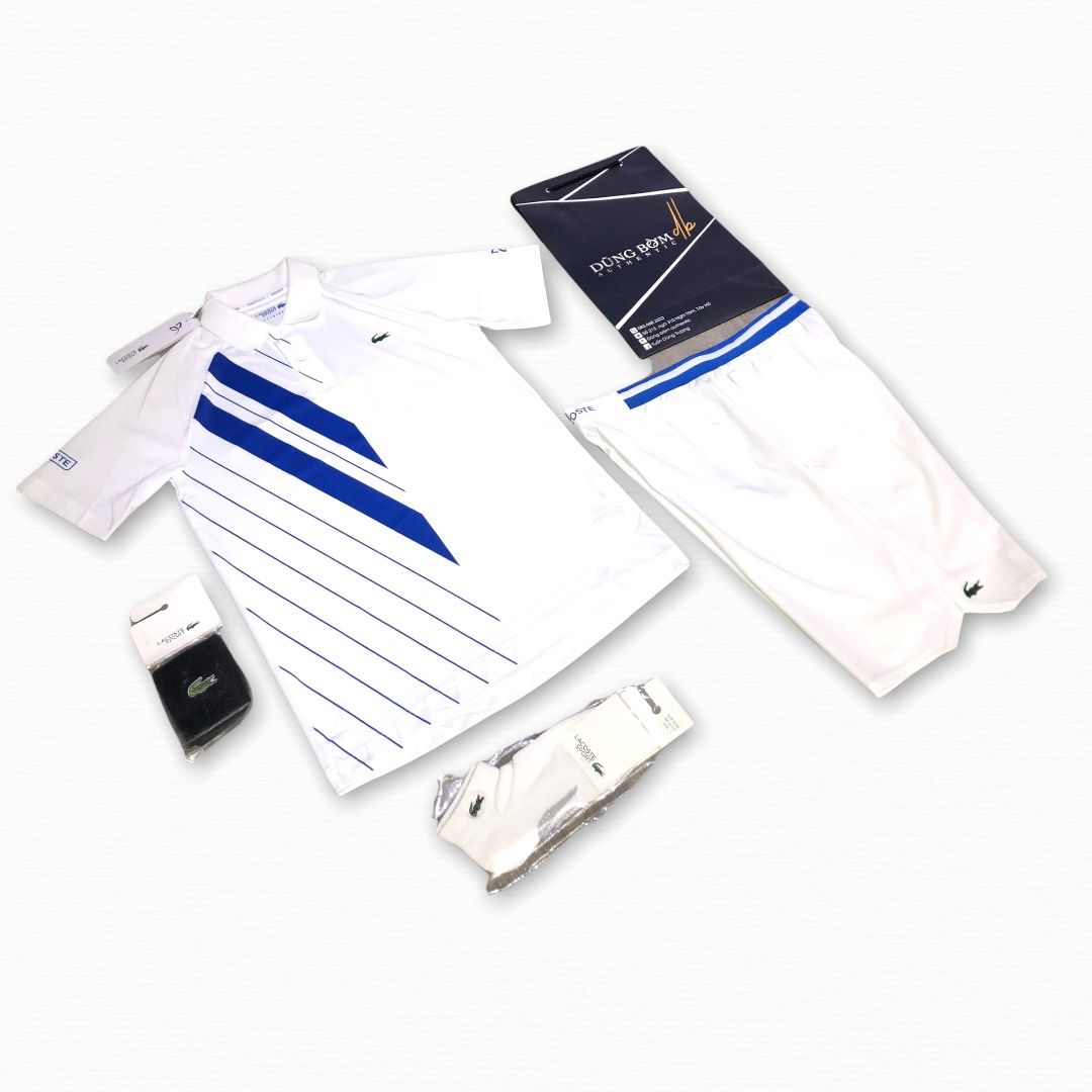 Bộ Quần Áo Lacoste SPORT x Novak Djokovic White Streak