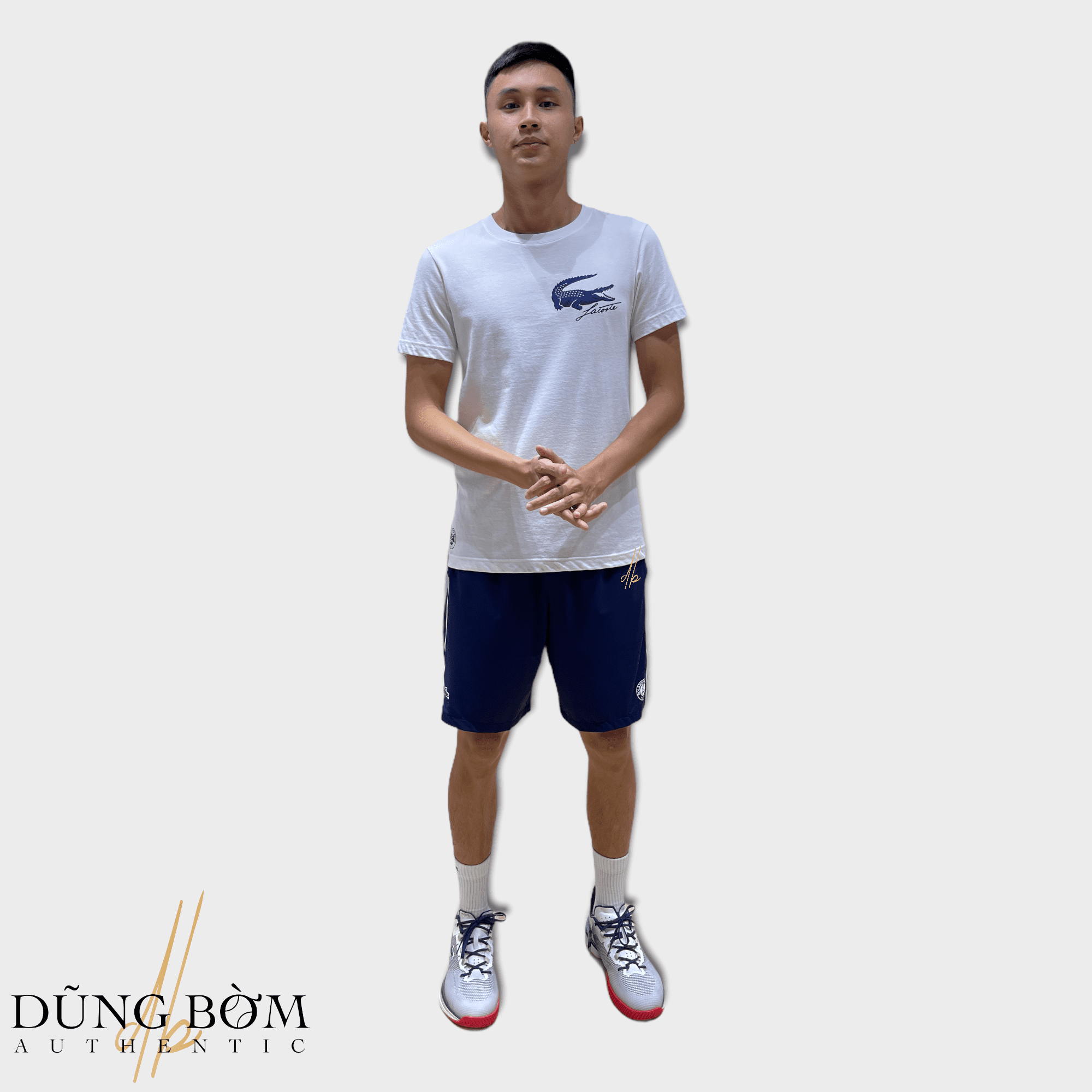 Bộ Quần Áo Lacoste SPORT Roland Garros White Navy x Daniil Medvedev (SS21)