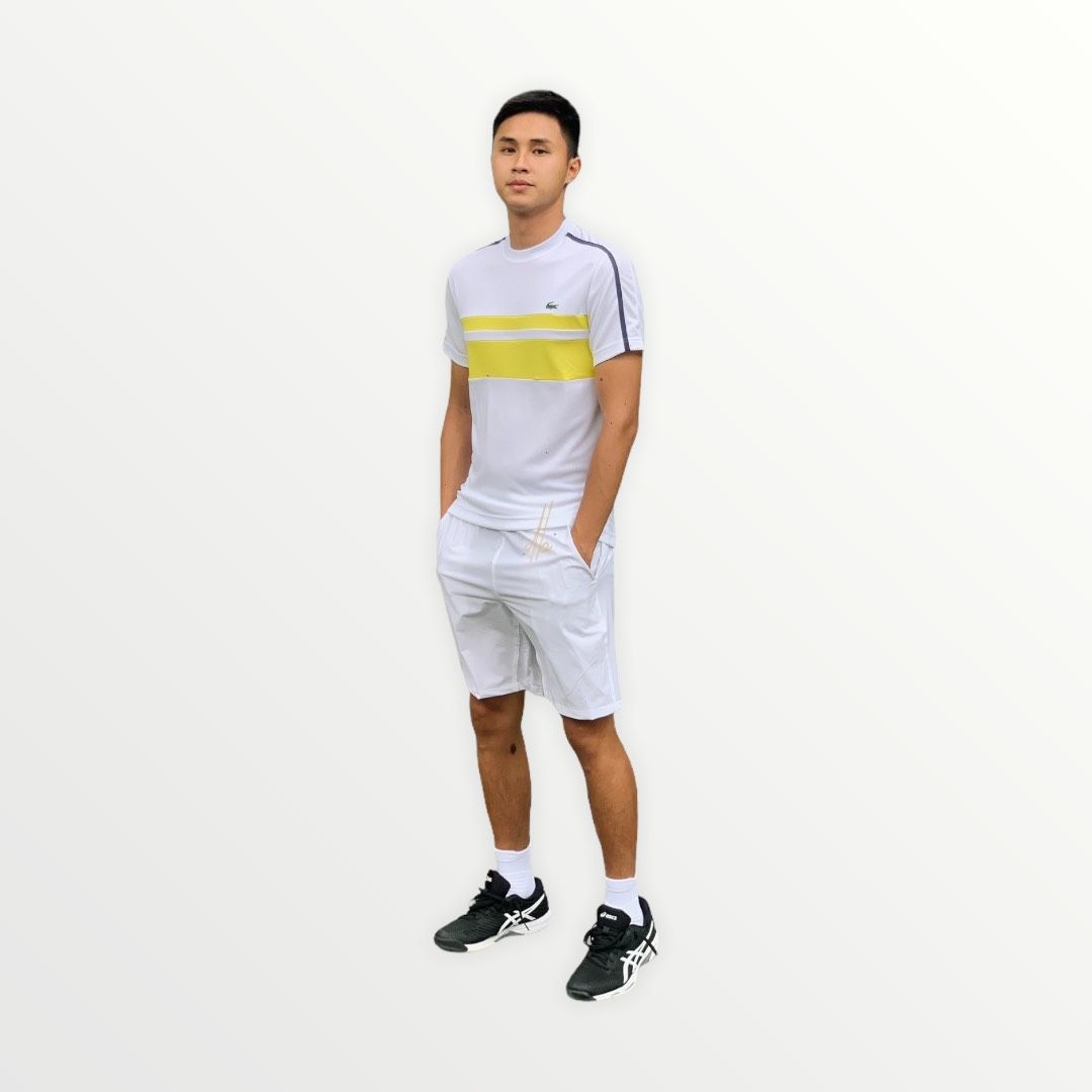 Bộ Quần Áo Lacoste SPORT x Daniil Medvedev Striped White