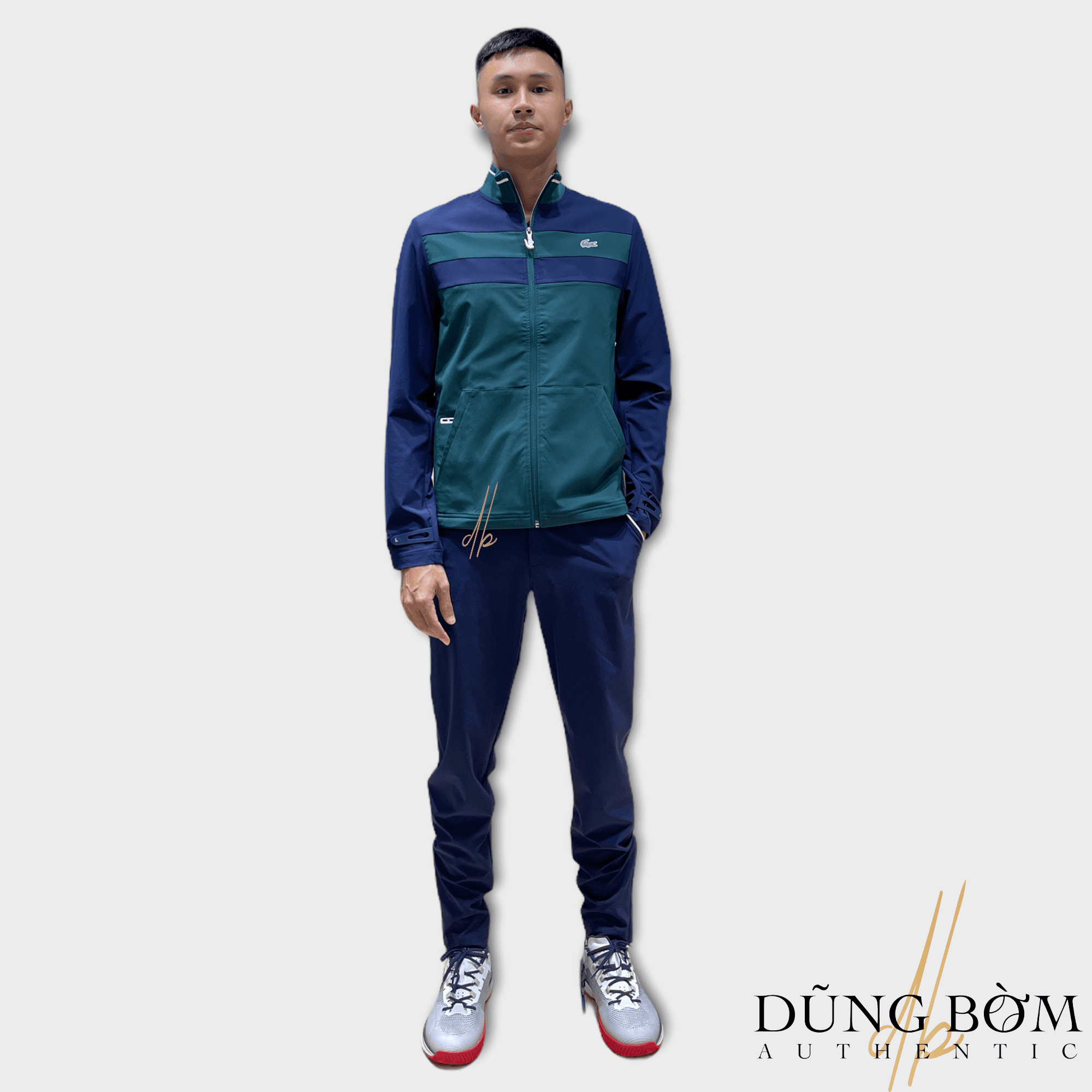 Bộ Quần Áo Golf Thu Đông Lacoste SPORT Navy Green