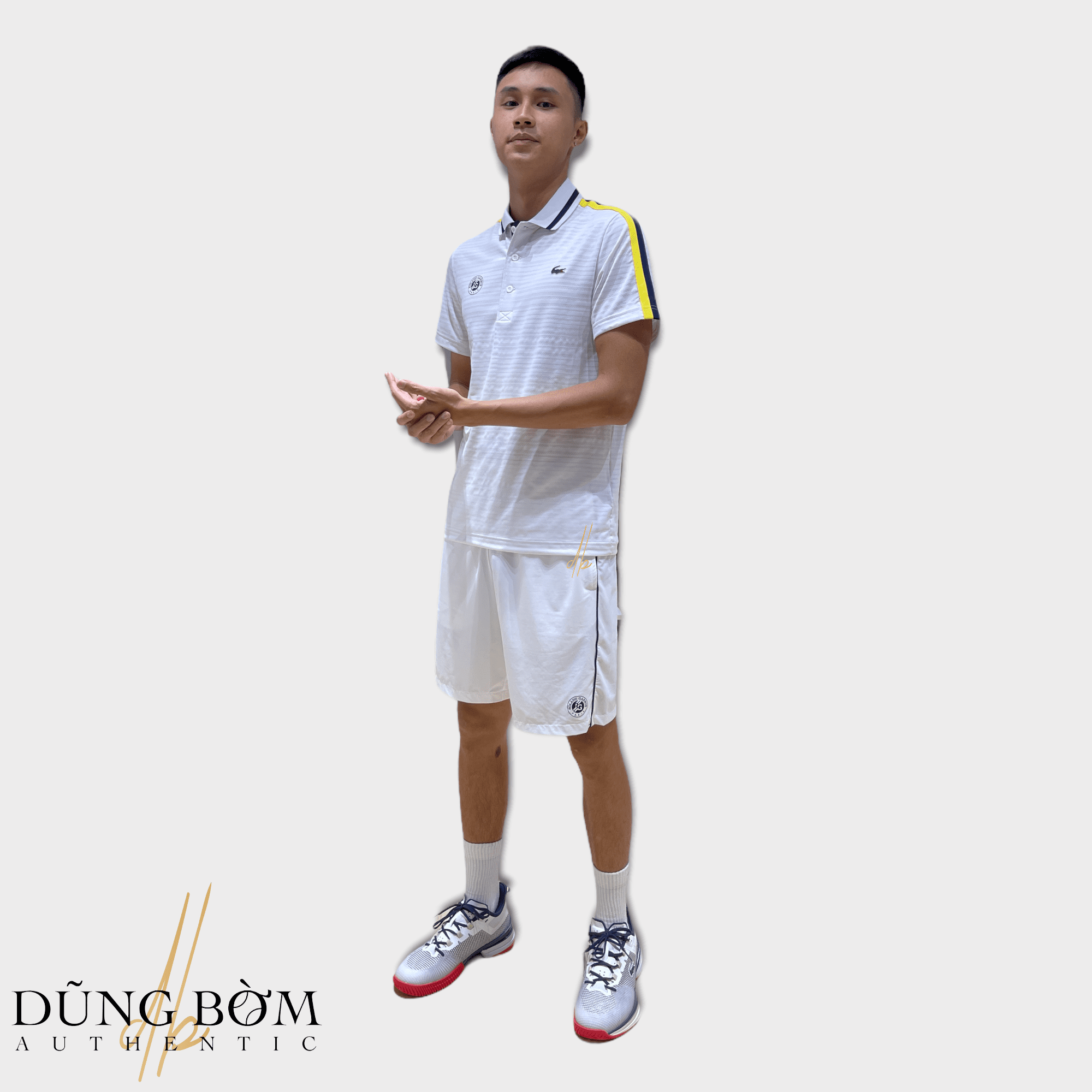 Bộ Quần Áo Lacoste SPORT Roland Garros White 2 x Daniil Medvedev ( SS21 )