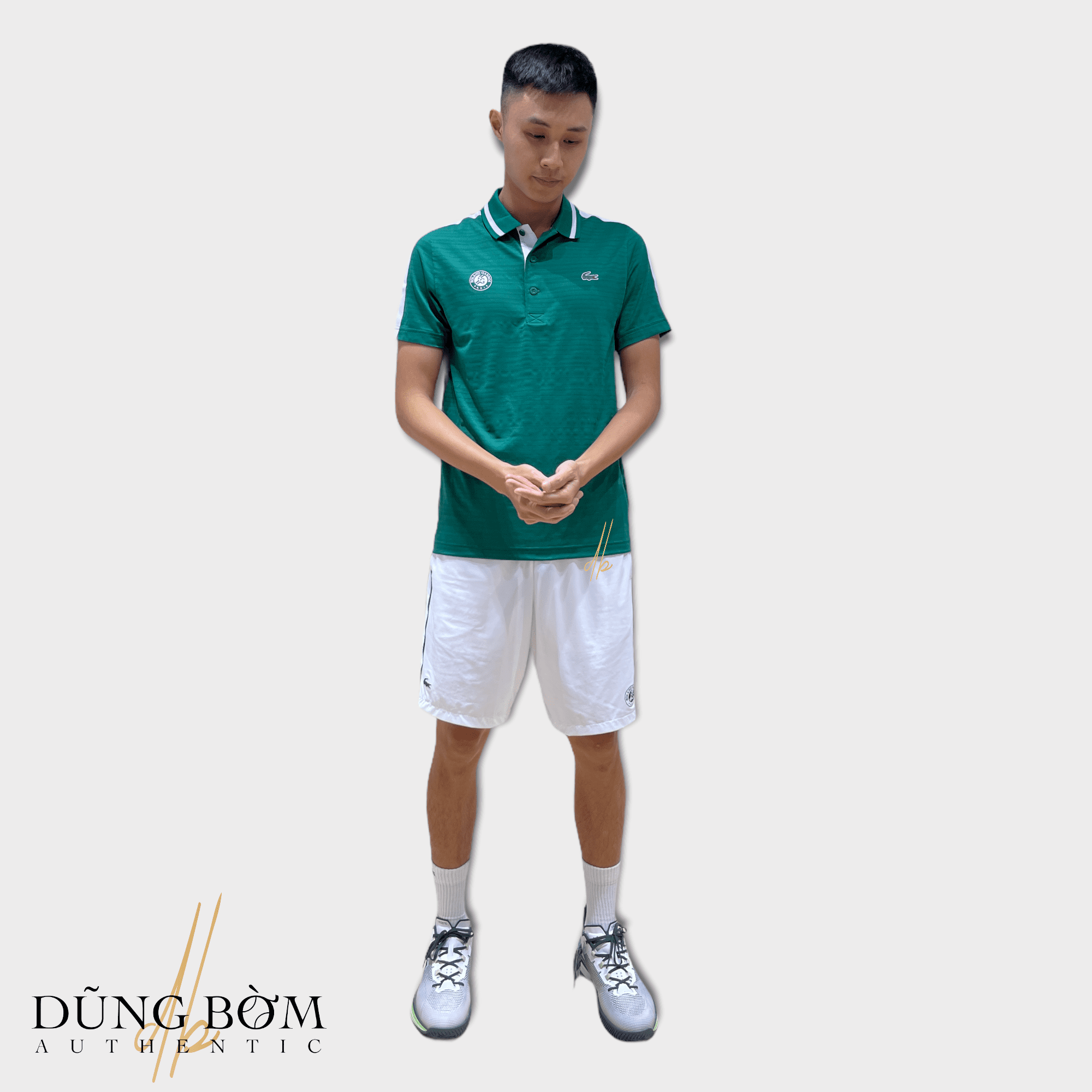 Bộ Quần Áo Lacoste SPORT Roland Garros Green - White x Daniil Medvedev ( SS21 )