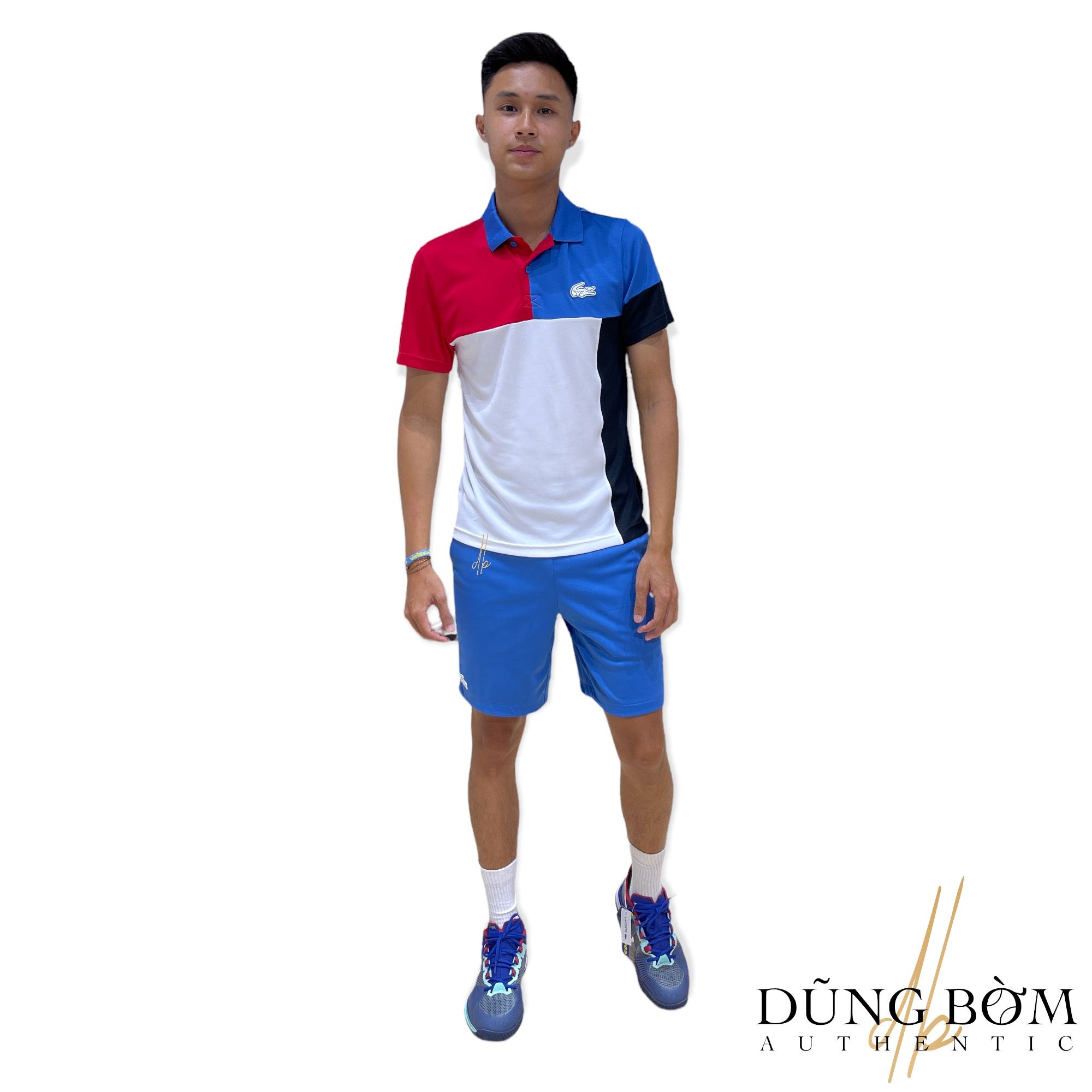 Bộ Quần Áo Lacoste SPORT x Daniil Medvedev Colour-block Blue 2