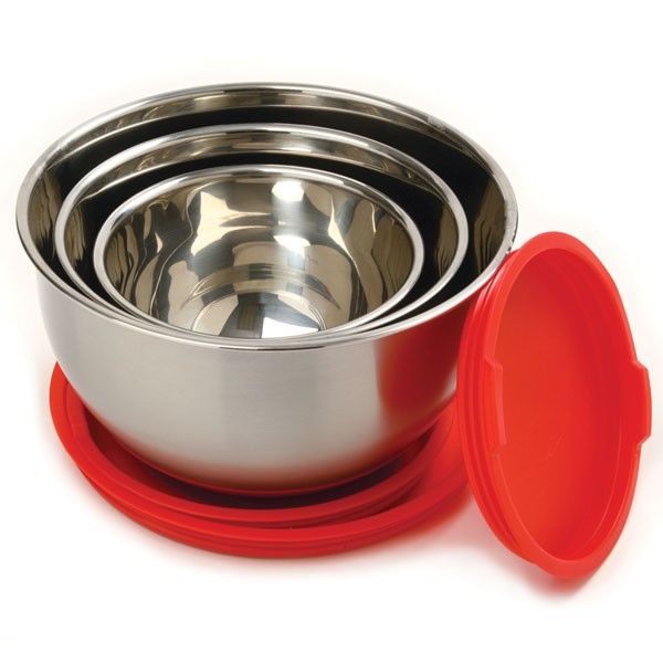 NORPRO, BỘ 3 BÁT TRỘN CÓ NẮP, 1.4L, 2.9L VÀ 4.8L