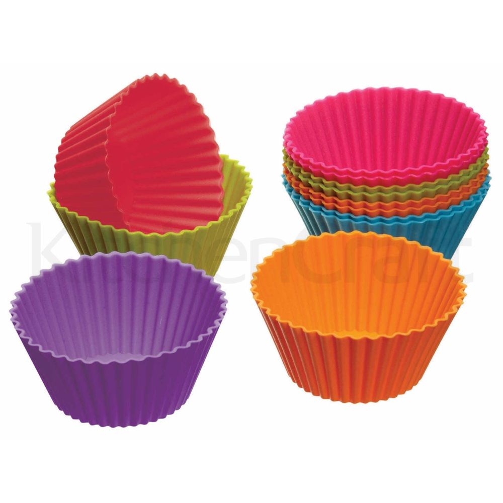 KITCHEN CRAFT, CWS, BỘ KHUÔN CUPCAKE, SILICONE, 12 CHIẾC