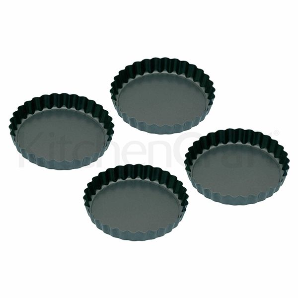 KITCHEN CRAFT, BỘ KHUÔN TART, 4 CHIẾC, CHỐNG DÍNH, MINI