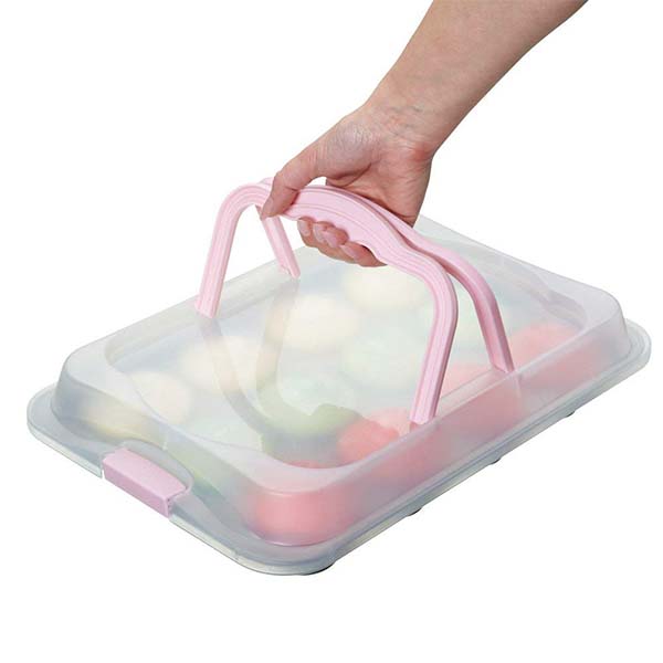 KITCHEN CRAFT, BỘ KHAY NƯỚNG CUPCAKE, 12 LỖ, CÓ NẮP ĐẬY MANG ĐI