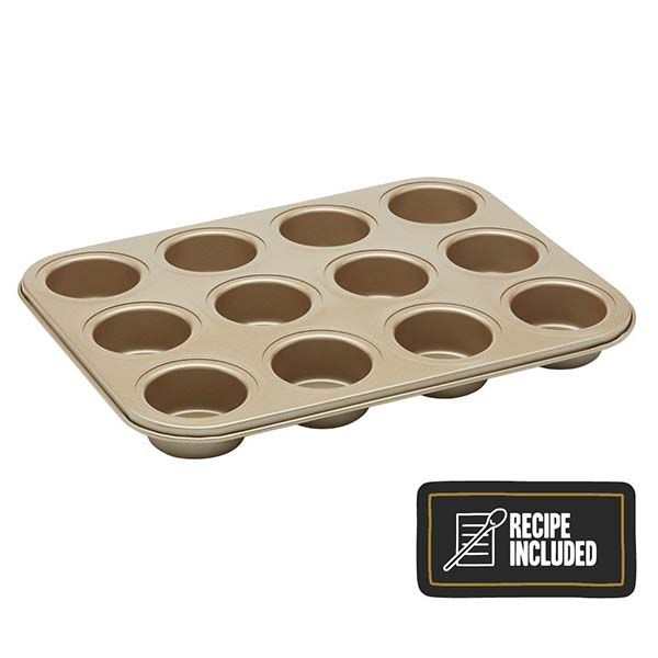 KITCHEN CRAFT, PH, KHUÔN NƯỚNG CUPCAKE, 12 LỖ, MÀU GOLD