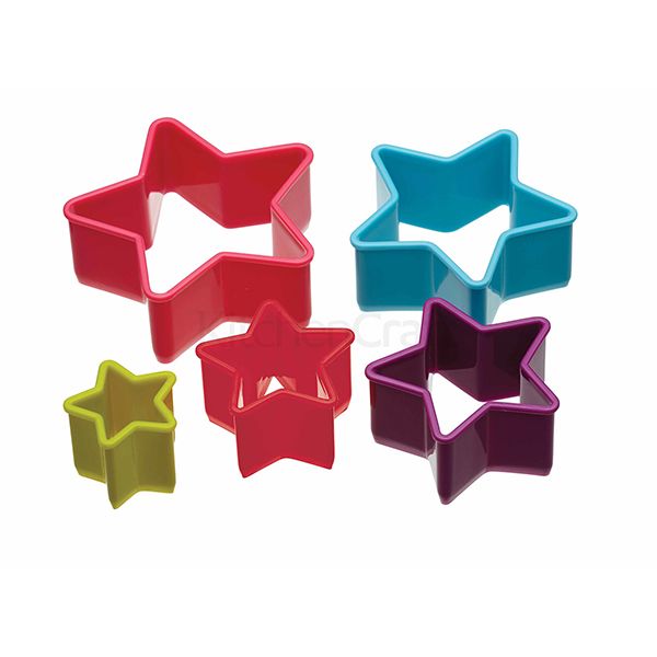 KITCHEN CRAFT, CWS, BỘ KHUÔN CẮT BÁNH QUY, HÌNH SAO, 5 CHIẾC