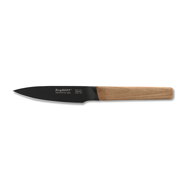 BERGHOFF, RON, DAO GỌT VỎ, 8.5 CM, MÀU ĐEN, CÁN GỖ
