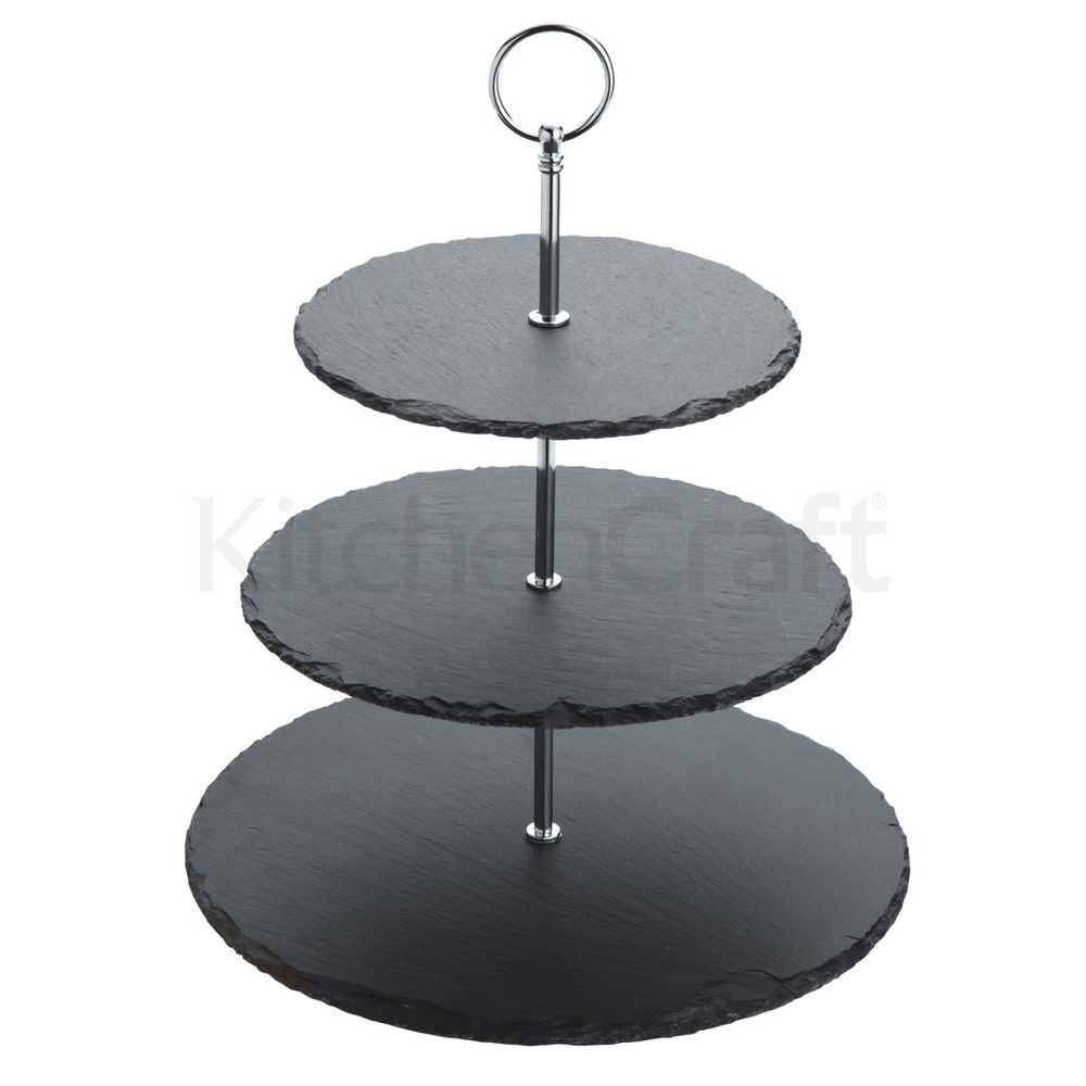 KITCHEN CRAFT, GIÁ ĐỂ BÁNH, 3 TẦNG, MÀU ĐEN