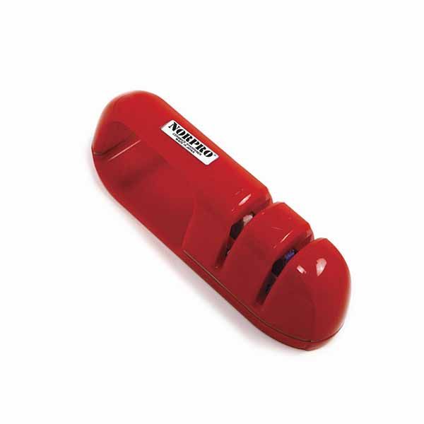 NORPRO, DỤNG CỤ MÀI DAO 2 NGĂN, MÀU ĐỎ, 18 CM