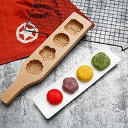 KHUÔN TRUNG THU TRUYỀN THỐNG, GỖ, 4 MẶT, HÌNH HOA