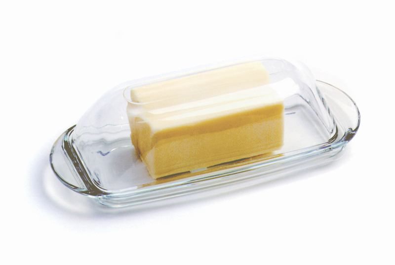 NORPRO, KHAY THỦY TINH CÓ NẮP ĐỰNG THỎI BƠ 19x8 CM