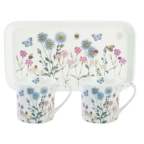 CREATIVE TOPS, KEW, BỘ TÁCH TRÀ KÈM KHAY ĐỰNG, CHỦ ĐỀ VƯỜN, 2 CHIẾC