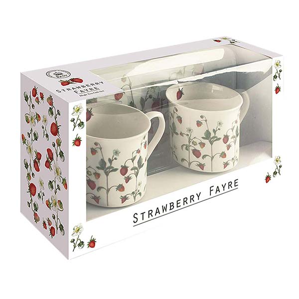 CREATIVE TOPS, KEW, BỘ TÁCH TRÀ KÈM KHAY ĐỰNG, HÌNH QUẢ DÂU, 2 CHIẾC