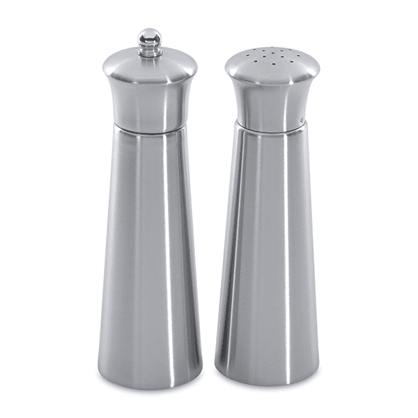 BERGHOFF, ESSENTIALS, BỘ LỌ XAY TIÊU VÀ MUỐI, 2 CHIẾC, THÉP PHỦ SATIN